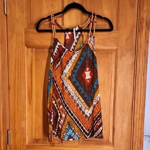 3/$20 Petticoat Alley Aztec Print Tank Top